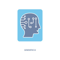 generative ai concept line icon. Simple element illustration. generative ai concept outline symbol design.