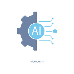 technology concept line icon. Simple element illustration. technology concept outline symbol design.