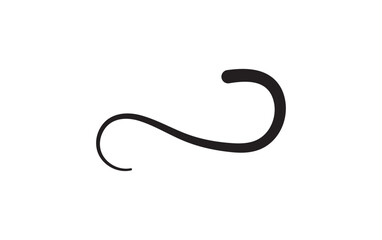 Underline text. Hand drawn collection of curly swishes, swashes, swoops. Calligraphy swirl. Highlight text elements.