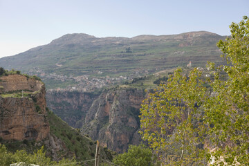 Lebanon mountain landscape on a sunny spring day