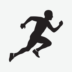 Fototapeta na wymiar running man silhouette vector design illustration