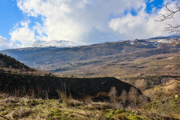 Lebanon mountain landscape on a sunny spring day