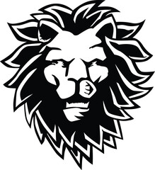 head lion silhouette