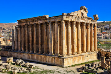 Lebanon Ancient Temple of Baalbek on a sunny autumn day