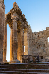 Lebanon Ancient Temple of Baalbek on a sunny autumn day