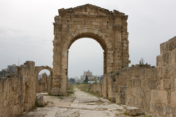 Lebanon Ancient city of Tire on a sunny autumn day
