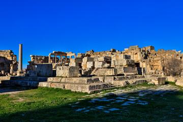 Lebanon Ancient Temple of Baalbek on a sunny autumn day