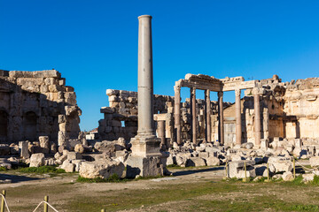 Lebanon Ancient Temple of Baalbek on a sunny autumn day