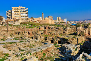 Lebanon Ancient city of Byblos on a sunny autumn day