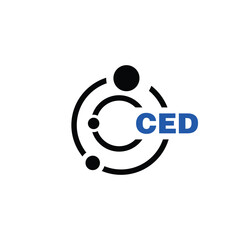 CED letter logo design on white background. CED logo. CED creative initials letter Monogram logo icon concept. CED letter design - obrazy, fototapety, plakaty