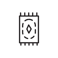 Carpet Cloth Fabric Line Icon