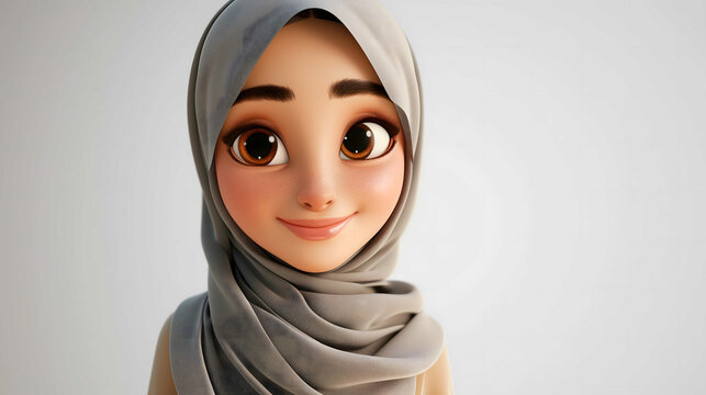 Close up of Lebanese Arab woman wearing a hijab headscarf