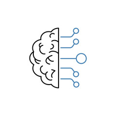 artifical intelligence concept line icon. Simple element illustration. artifical intelligence concept outline symbol design.