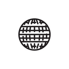 Ball Disco Glitter Line Icon