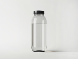 Water Bottle Mockup on white background. AI generative