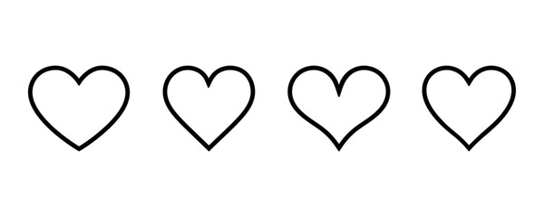 Love icons set. Heart icon vector. Like icon vector. Heart sign and symbol