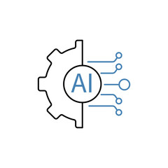 technology concept line icon. Simple element illustration. technology concept outline symbol design.