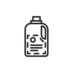 Bleach Clean Wash Line Icon