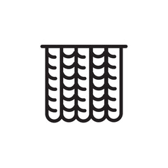 Curtain Decor Fabric Line Icon