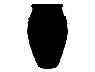 Roseville silhouette vector art white background