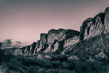 The Bulldog Mountain Range along the Lower Salt River, just outside of Mesa, Arizona. 