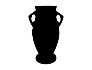 Roseville silhouette vector art white background