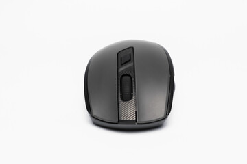 Wireless mouse front view isolated white background