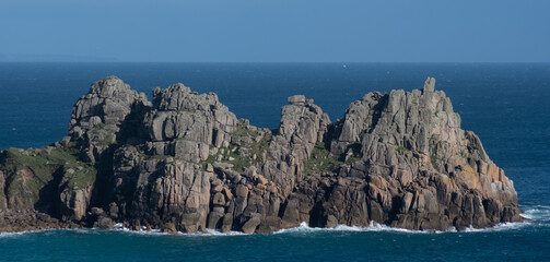The Logan Rock at Porthcurno Cornwall 