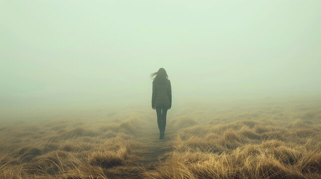 The girl in the fog
