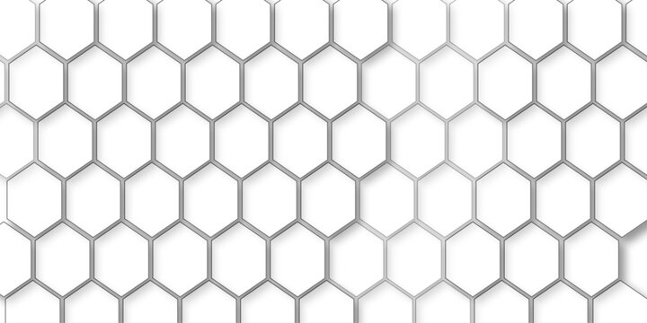 Abstract background with seamless pattern with hexagons . Luxury white hexagon pattern. Hexagon paper texture and futuristic business.