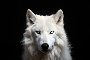 Fototapeta premium albino wolf. Generative ai.
