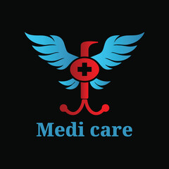 Vector unique medical logo design