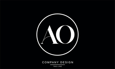 AO, OA Abstract Letters Logo Monogram Design Vector Icon