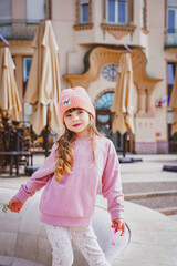 Naklejka premium Portrait of a child in Oradea Romania 