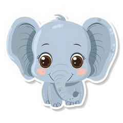 Fototapeta premium cartoon elephant on a white background
