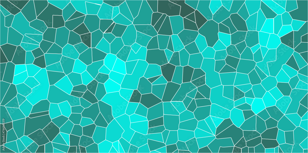 Aufkleber multicolor broken stained glass background with white lines. aqua texture geometric modern creative 