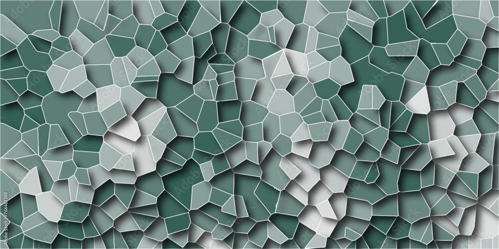 Poster multicolor broken stained glass background with white lines. aqua texture geometric modern creative 