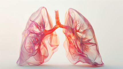 3d rendered illustration of a human lungs.