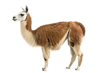 llama png side view cutout isolated on white and transparent background