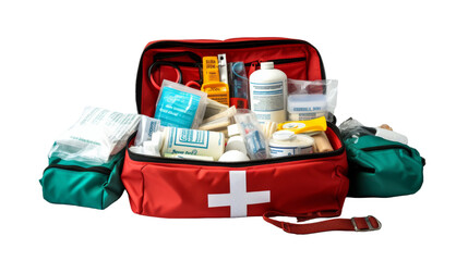 A first aid kit brimming with essential medical supplies ready for emergency situations