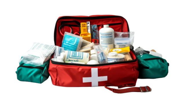A first aid kit brimming with essential medical supplies ready for emergency situations