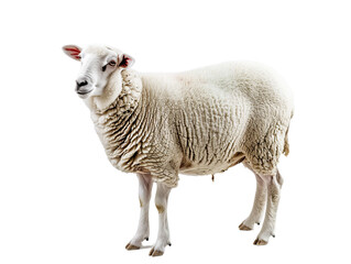 Obraz premium sheep png cutout isolated on white and transparent background