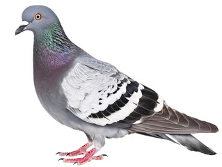 pigeon isolated on white background, side view © Chimpanzky 