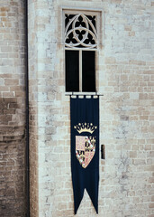 Regal Elegance: A gothic window at Palace de Olite