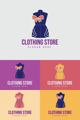 Fashion logo vector icon template for clothing shop or brand
