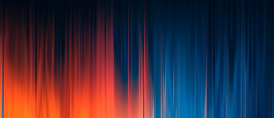 Abstract gradient background with vertical blurred lines, stripes. Ultra wide red blue yellow orange azure gradient banner. Perfect for design, wallpaper, templates, art, creative projects, desktop