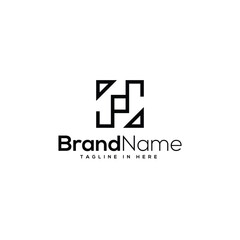 monogram H modern logo