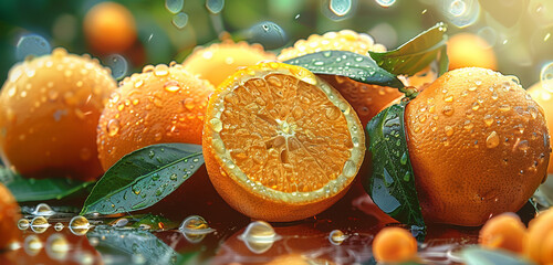 orange in water