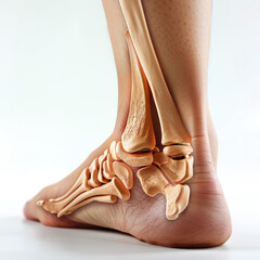 A close up of a foot with a skeleton inside - obrazy, fototapety, plakaty