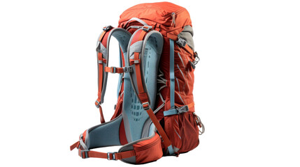 A backpack with straps attached to another backpack, creating a unique double carrying system
